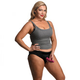 Lace Envy 2XL Crotchless Panty Harness - Black